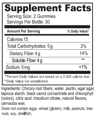 Prebiotic Fiber (Sugar Free) Gummies 60 Count